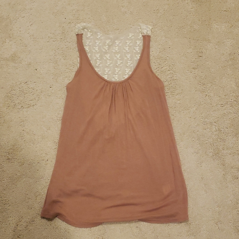 Cute pink pastel long tank top